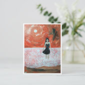 オリエンタルサンセット絵を描ズバイアルフレッドキツネ ポストカード (スタンド正面)