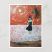 オリエンタルサンセット絵を描ズバイアルフレッドキツネ ポストカード (正面)