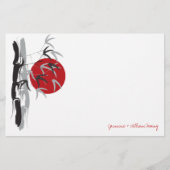 オリエンタルサンライズゼンバンブーガーデンアジア結婚ーズ 便箋 (正面)