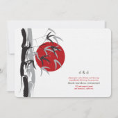 オリエンタルサンライズゼンバンブーガーデンアジア結婚ーズ 招待状 (裏面)