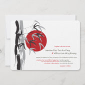 オリエンタルサンライズゼンバンブーガーデンアジア結婚ーズ 招待状 (正面)