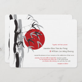 オリエンタルサンライズゼンバンブーガーデンアジア結婚ーズ 招待状