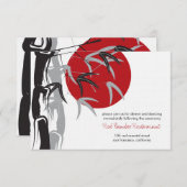 オリエンタルサンライズゼンバンブーガーデンアジア結婚ーズ 招待状 (正面/裏面)