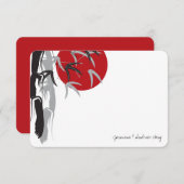 オリエンタルサンライズバンブー庭園の結婚式サンキューユー ノートカード (正面/裏面)