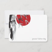 オリエンタルサンライズバンブー庭園の結婚式サンキューユー ノートカード (正面)