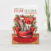 オリエンタルショートエアクリスマスキャットフェラインフェスティバル シーズンカード (正面)