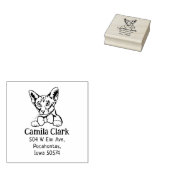 オリエンタルショートヘアキャット差出人住所 ラバースタンプ (押印)