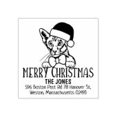 オリエンタルショートヘアキャット差出人住所 ラバースタンプ (インプリント)