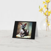 オリエンタルショートヘア カード (黄色い花)