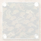 オリエンタルシードラゴン模様 ガラスコースター (裏面)