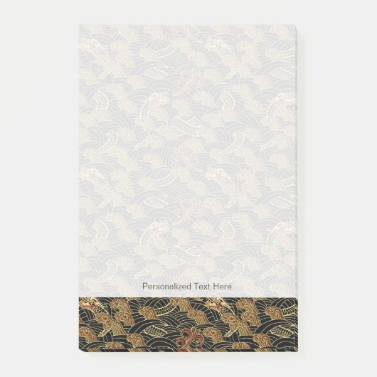 オリエンタルシードラゴン模様 ポストイット (正面)