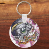 オリエンタルスカルデモンタトゥー キーホルダー (正面)