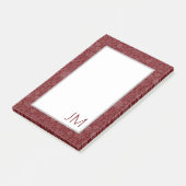 オリエンタルスタイルフローラデザイン暗赤色 ポストイット (アングル)