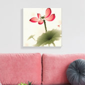 オリエンタルスタイルロータス キャンバスプリント (インサイチュ (リビング))