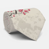 オリエンタルスタイル桜さくらんぼブロッサムアート ネクタイ (ロール)