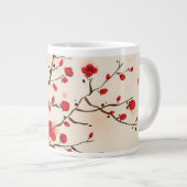 オリエンタルスタイル絵画の梅の花春 ジャンボコーヒーマグカップ (正面右)