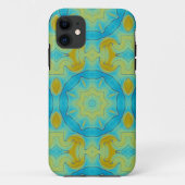 オリエンタルスターイン青と古い金ゴールド黄 Case-Mate iPhoneケース (裏面)