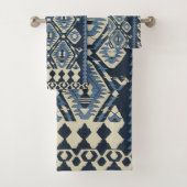 オリエンタルターキッシュペルシアカーペットブルー バスタオルセット (インサイチュ)
