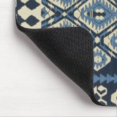 オリエンタルターキッシュペルシアカーペットブルー マウスパッド (コーナー)