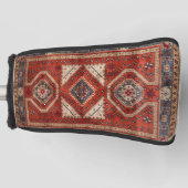 オリエンタルターキッシュペルシアカーペットレッド ゴルフヘッドカバー (正面)