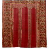 オリエンタルターキッシュペルシアカーペットレッド シャワーカーテン (正面)