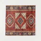 オリエンタルターキッシュペルシアカーペットレッド タペストリー (正面(横))