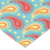 オリエンタルターコイズオレンジペルシアペイズリー模様 テーブルクロス (アングル)