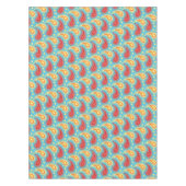 オリエンタルターコイズオレンジペルシアペイズリー模様 テーブルクロス (正面)