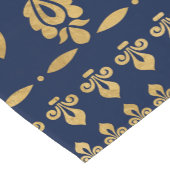 オリエンタルダマスクオーナメント-金ゴールドオンダークブルー#3 ショートテーブルランナー (コーナー)