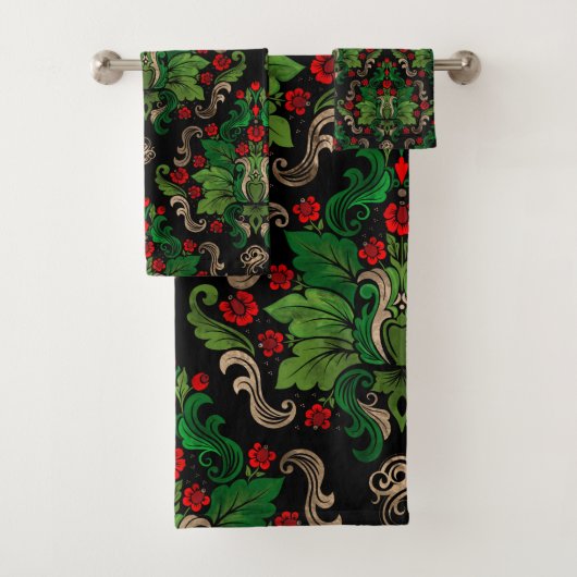 オリエンタルダマスクパターン バスタオルセット (インサイチュ)