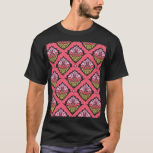オリエンタルダマスクフローラシームレス壁紙 Tシャツ