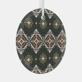 オリエンタルダマスク:タラベラヴィンテージエレガンス ガラスオーナメント (正面右)