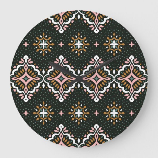 オリエンタルダマスク：タラベラヴィンテージエレガンス ラージ壁時計 (正面)