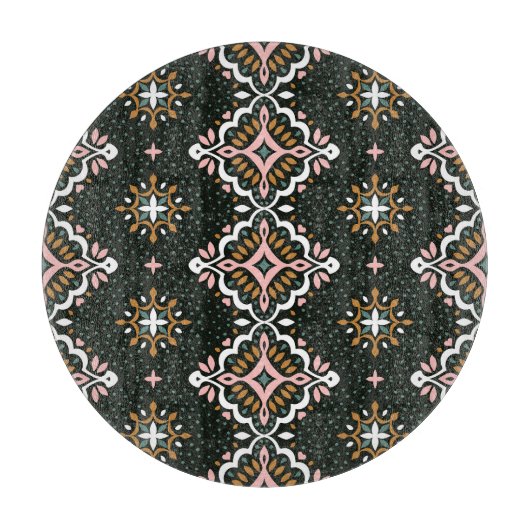 オリエンタルダマスク：ヴィンテージタラベラモザイク。 カッティングボード (正面)