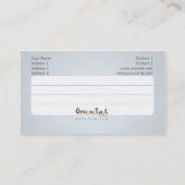 オリエンタルダンス – 名刺 (裏面)