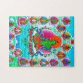 オリエンタルチベックールト·タンカ·グリーン·タラ·タトゥー ジグソーパズル (横)