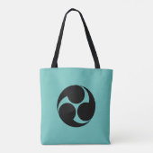 オリエンタルティール(緑がかった色)ブラック小早川日本門美術 トートバッグ (裏面)