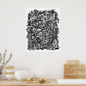 オリエンタルトライバルタトゥーデザインポスター ポスター (キッチン)