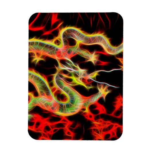 オリエンタルドラゴン火オンラッキーエネルギー マグネット (縦)