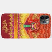 オリエンタルドラゴン/w金ゴールドクラウド&グリッター火災 Case-Mate iPhoneケース (裏面(横))