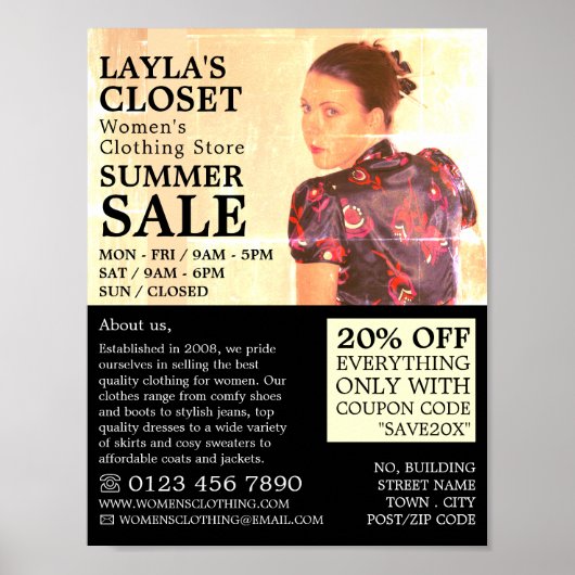 オリエンタルドレスウィメンズウェア広告ズ ポスター (正面)