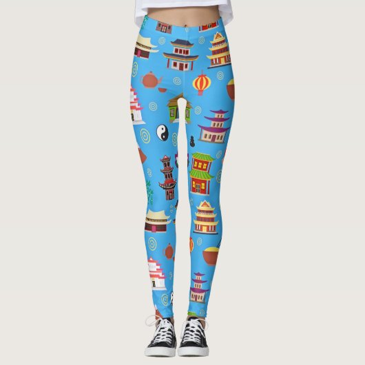 オリエンタルハウスパターン レギンス (正面)