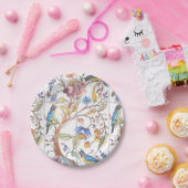 オリエンタルバードカラフルフローラエレガントシノイセリー ペーパープレート (パーティー)