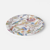 オリエンタルバードカラフルフローラエレガントシノイセリー ペーパープレート (アングル)