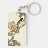 オリエンタルバード、ブランチに止まる キーホルダー (裏面)