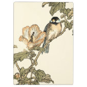 オリエンタルバード、ブランチに止まる クリップボード (裏面)