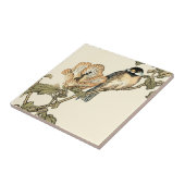 オリエンタルバード、ブランチに止まる タイル (側面)