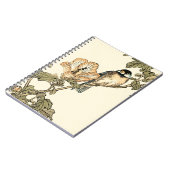 オリエンタルバード、ブランチに止まる ノートブック (左側)