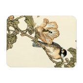 オリエンタルバード、ブランチに止まる マグネット (横)