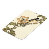 オリエンタルバード、ブランチに止まる マグネット (左側)